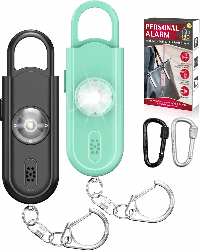 VIGOROAD Safe Sound Personal Alarm, 2 Pack 130 dB Loud Siren Song Emergency Security Alarm Keychain with Strobe LED Light, Personal Sound Safety Siren for Women, Men, Children, Elderly - Image 1